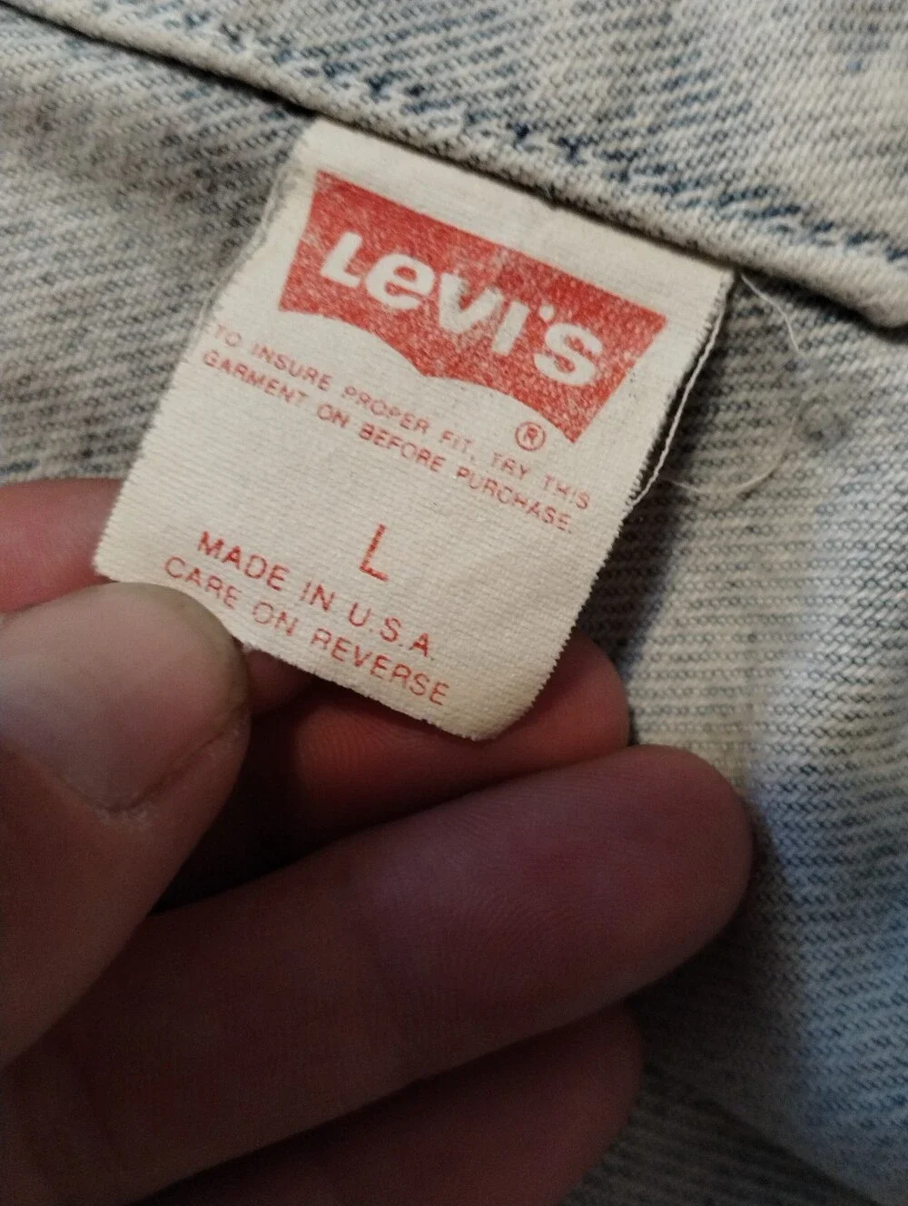 LEVIS Type 3 70507 - 0219 trucker denim jacket Made in USA 80s VINTAGE